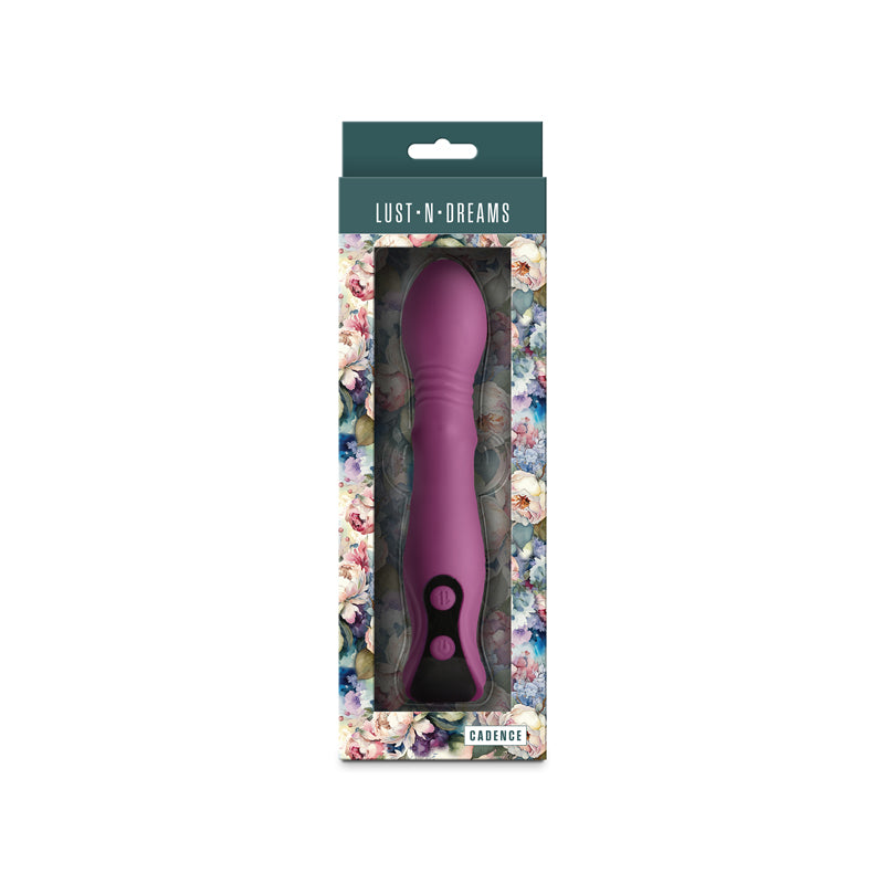 Lust-n-Dreams - Cadence - Blush - Purple 18.2 cm USB Rechargeable Thrusting & Sliding Vibrator - NSN-0245-54