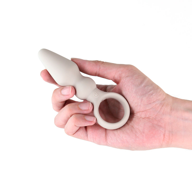 Lust-n-Dreams - Bossa - Fog - White 12.5 cm USB Rechargeable Vibrating Butt Plug - NSN-0245-69