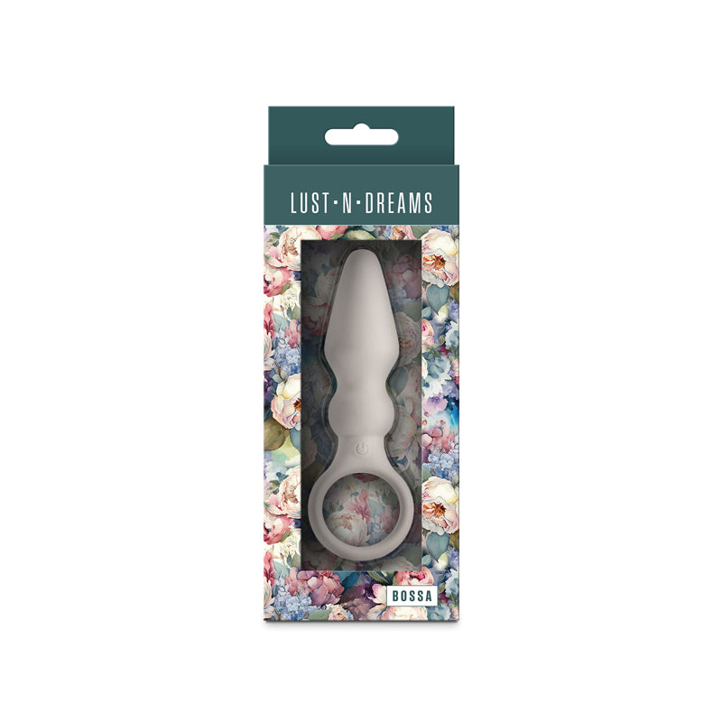 Lust-n-Dreams - Bossa - Fog - White 12.5 cm USB Rechargeable Vibrating Butt Plug - NSN-0245-69