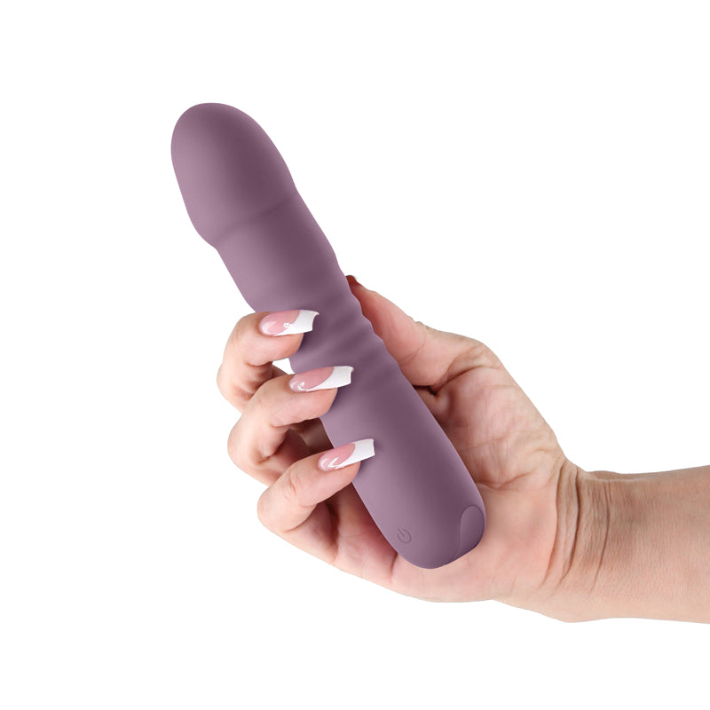 Lust-n-Dreams - Poise - Mauve - Purple 17.3 cm USB Rechargeable Thrusting Vibrator - NSN-0245-75