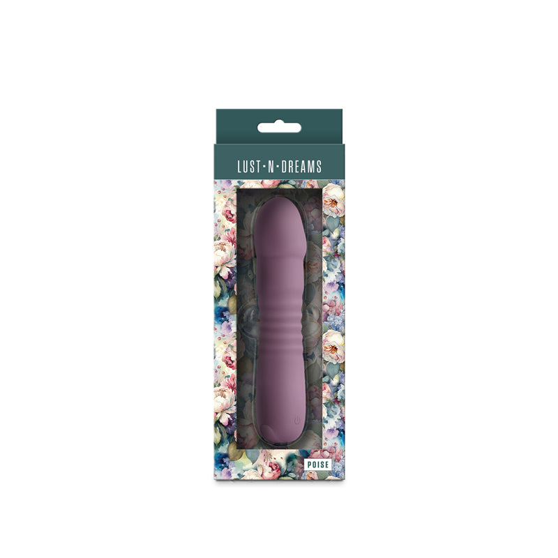 Lust-n-Dreams - Poise - Mauve - Purple 17.3 cm USB Rechargeable Thrusting Vibrator - NSN-0245-75