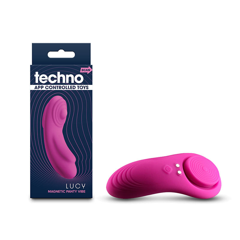 Techno - Lucy - Magenta - Magenta USB Rechargeable Panty Vibrator with App Control - NSN-0287-34