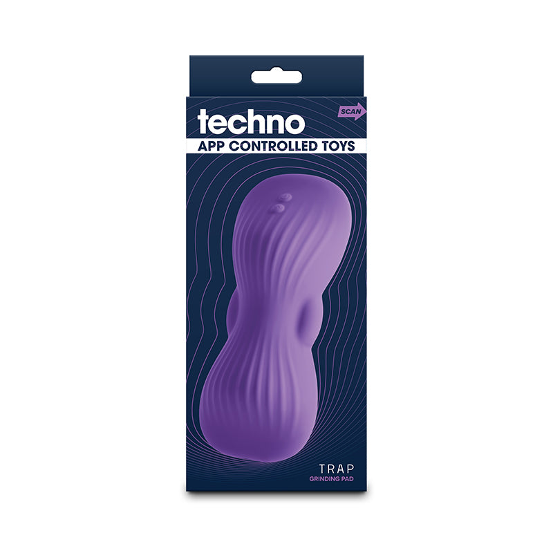 Techno - Trap - Purple - Purple USB Rechargeable Vibrating Grind Pad with App Control - NSN-0287-45