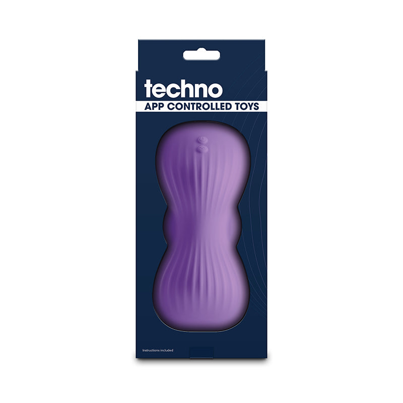 Techno - Trap - Purple - Purple USB Rechargeable Vibrating Grind Pad with App Control - NSN-0287-45