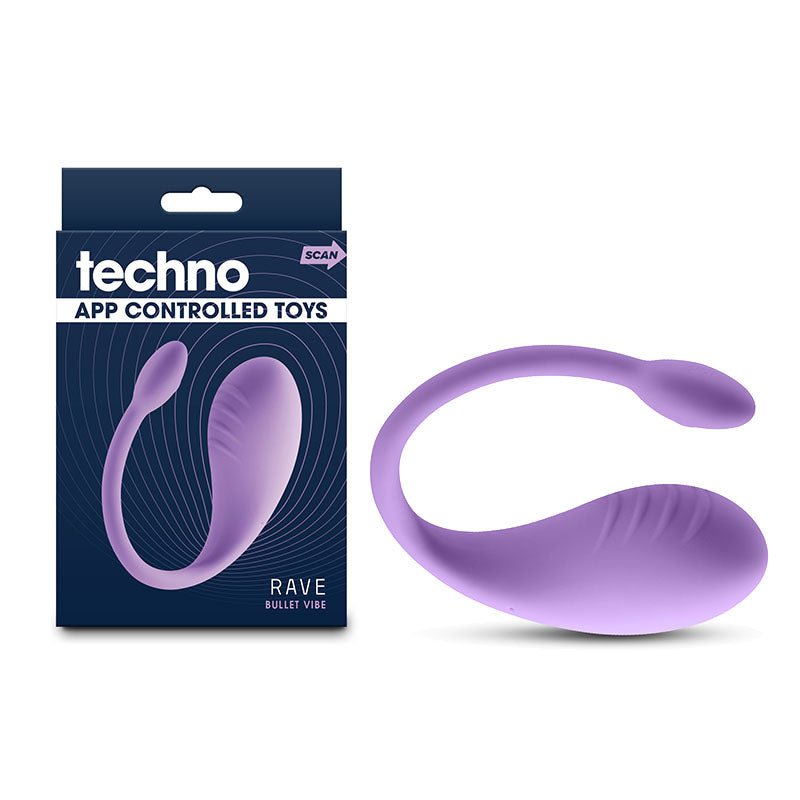 Techno - Rave - Purple - Purple USB Rechargeable Vibrator with App Control - NSN-0287-65