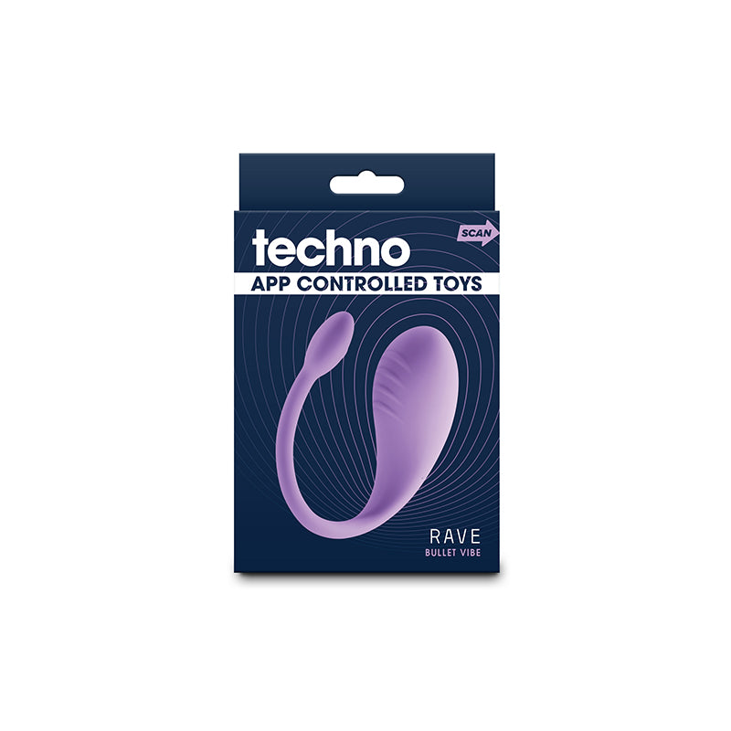 Techno - Rave - Purple - Purple USB Rechargeable Vibrator with App Control - NSN-0287-65