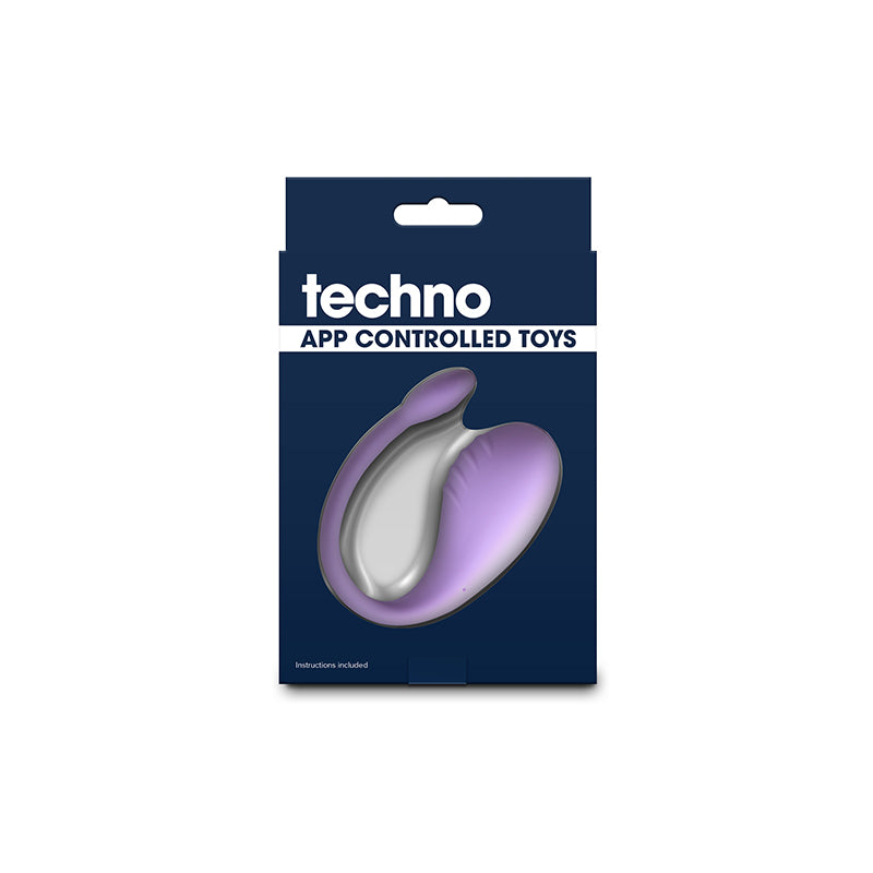 Techno - Rave - Purple - Purple USB Rechargeable Vibrator with App Control - NSN-0287-65