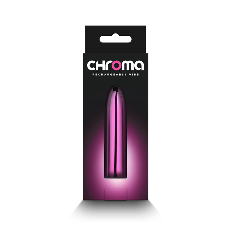Chroma Petite Bullet - Pink - Metallic Pink 8.7 cm USB Rechargeable Bullet - NSN-0305-04