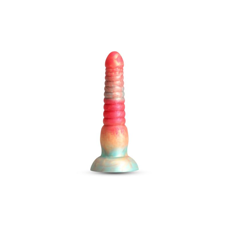 Colours Stacked - 6'' Dildo - Red/Gold - Red/Gold 16 cm Fantasy Dildo - NSN-0412-01