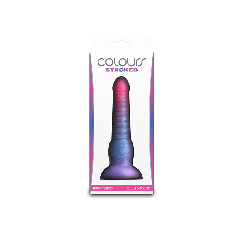 Colours Stacked - 6'' Dildo - Pink/Blue - Pink/Blue 16 cm Fantasy Dildo - NSN-0412-02