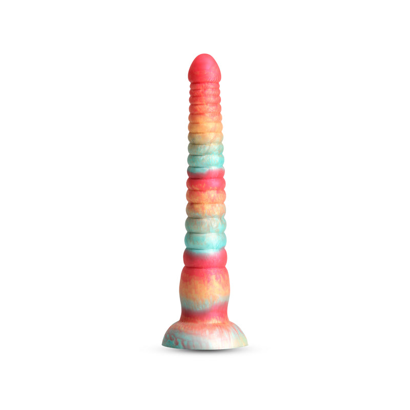 Colours Stacked - 9'' Dildo - Red/Gold - Red/Gold 23 cm Fantasy Dildo - NSN-0412-11