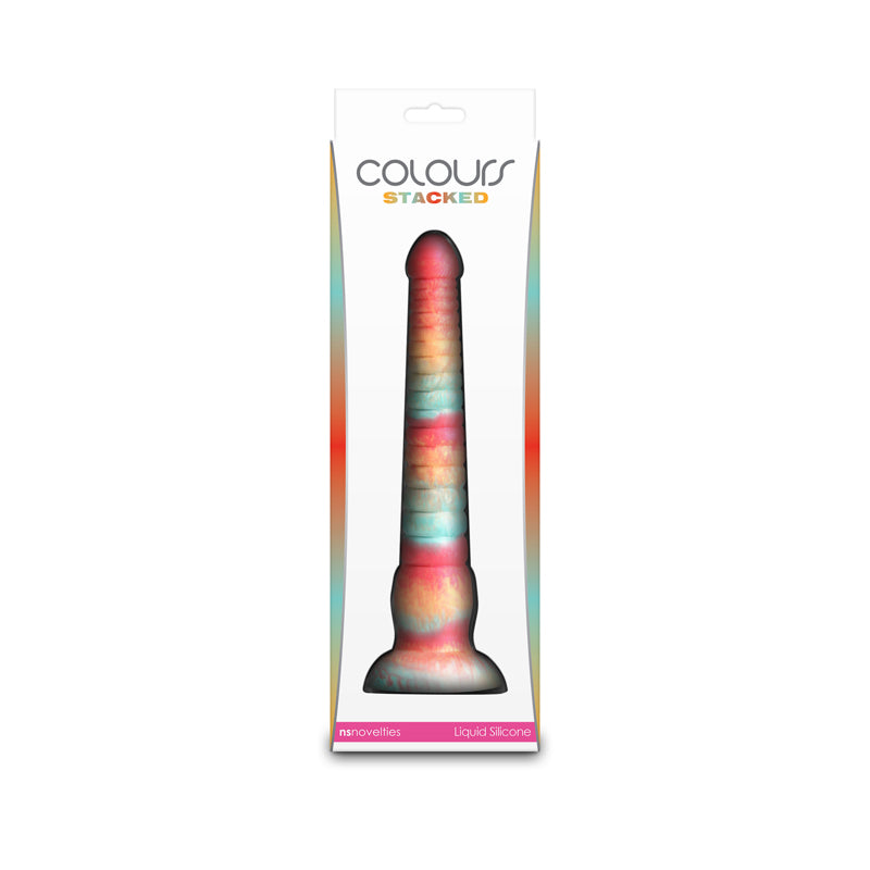 Colours Stacked - 9'' Dildo - Red/Gold - Red/Gold 23 cm Fantasy Dildo - NSN-0412-11
