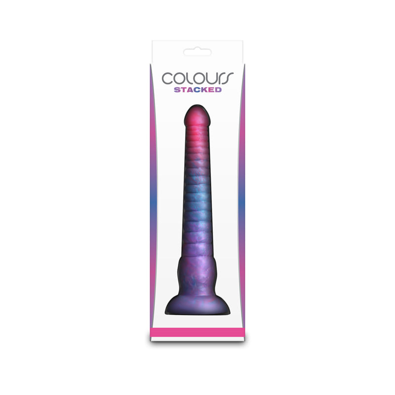 Colours Stacked - 9'' Dildo - Pink/Blue - Pink/Blue 23 cm Fantasy Dildo - NSN-0412-12