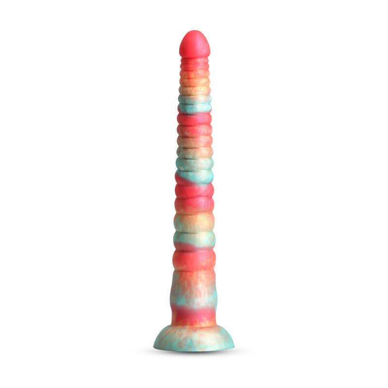 Colours Stacked - 12'' Dildo - Red/Gold - Red/Gold 30.6 cm Fantasy Dildo - NSN-0412-21