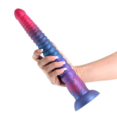 Colours Stacked - 12'' Dildo - Pink/Blue - Pink/Blue 30.6 cm Fantasy Dildo - NSN-0412-22