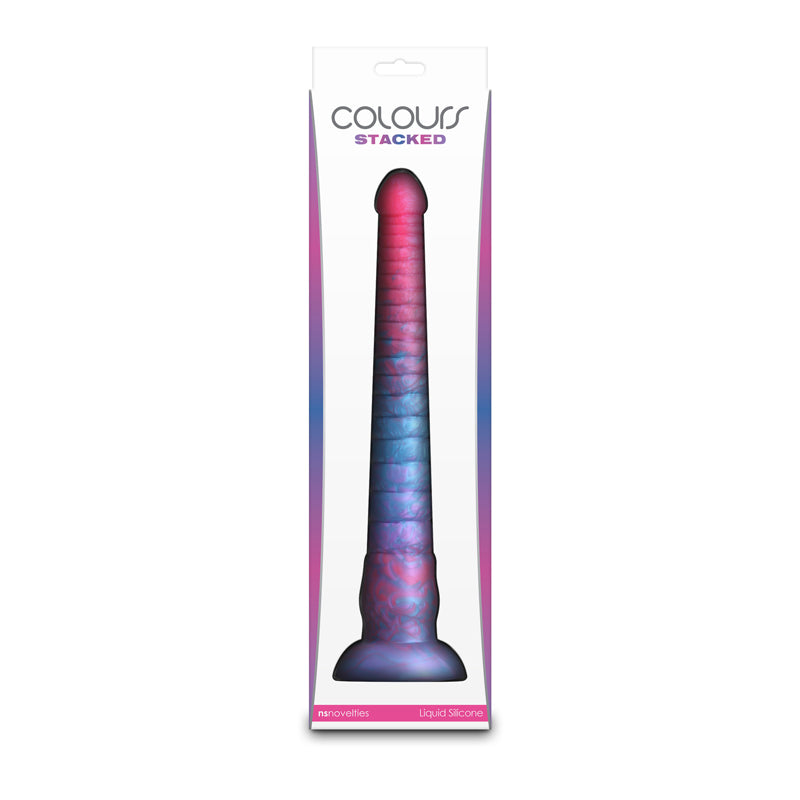 Colours Stacked - 12'' Dildo - Pink/Blue - Pink/Blue 30.6 cm Fantasy Dildo - NSN-0412-22