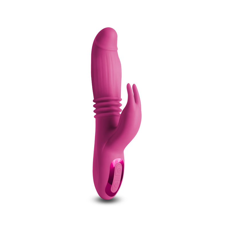 INYA Passion - Pink - Pink 22.2 cm USB Rechargeable Thrusting Rabbit Vibrator - NSN-0552-44