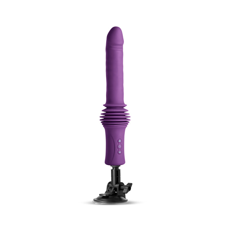 INYA Super Stroker - Purple - Purple 36.8 cm USB Rechargeable Thrusting Vibrator with Remote Control & Stand - NSN-0558-05