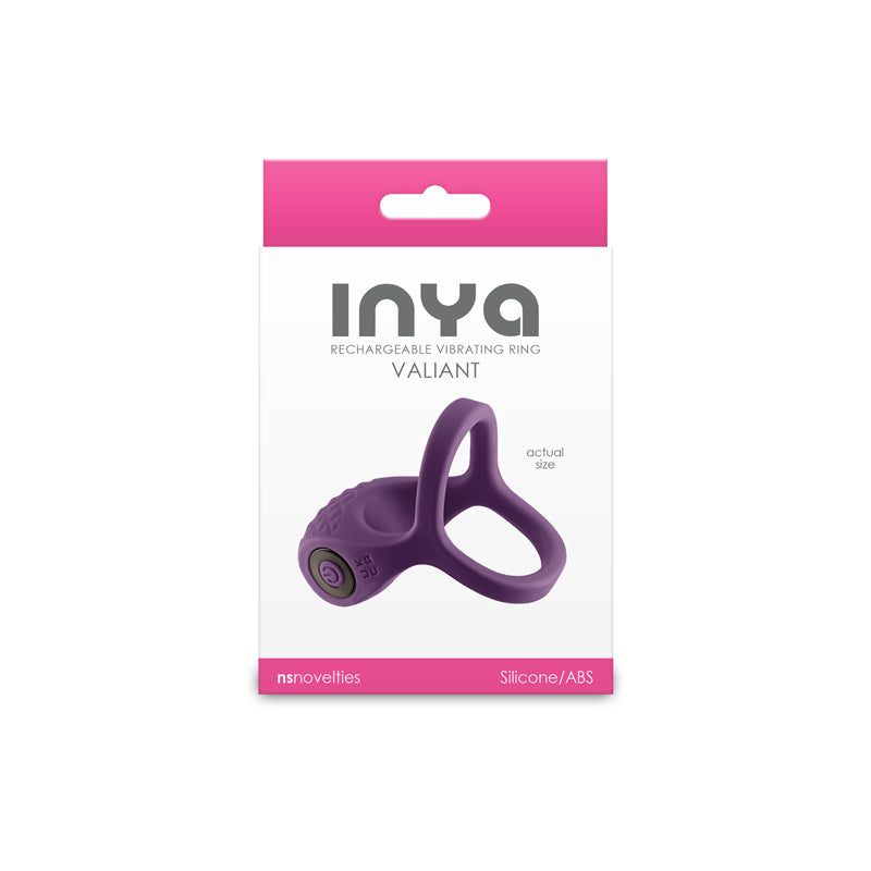 INYA Valiant - Berry - Purple USB Rechargeable Vibrating Cock Ring - NSN-0561-16