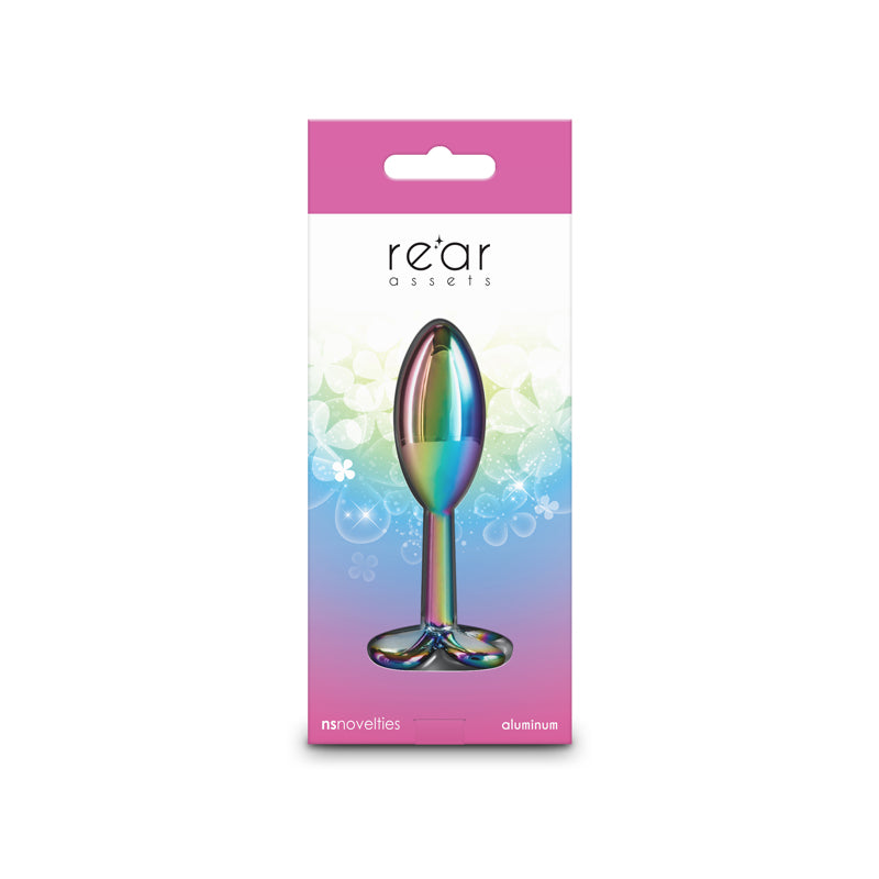 Rear Assets Clover - Multicolour - Multicoloured 9.2 cm Metallic Butt Plug - NSN-0967-09