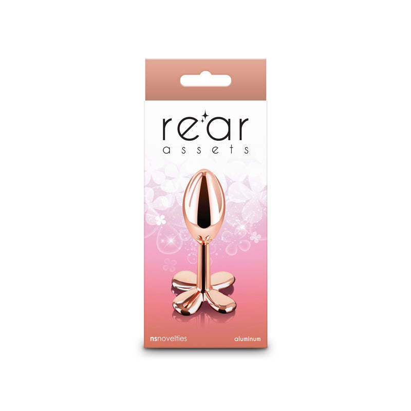 Rear Assets Clover - Rose Gold - Rose Gold 9.2 cm Metallic Butt Plug - NSN-0967-19