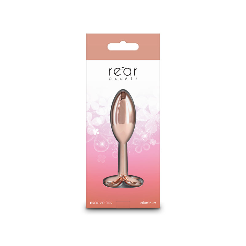 Rear Assets Clover - Rose Gold - Rose Gold 9.2 cm Metallic Butt Plug - NSN-0967-19