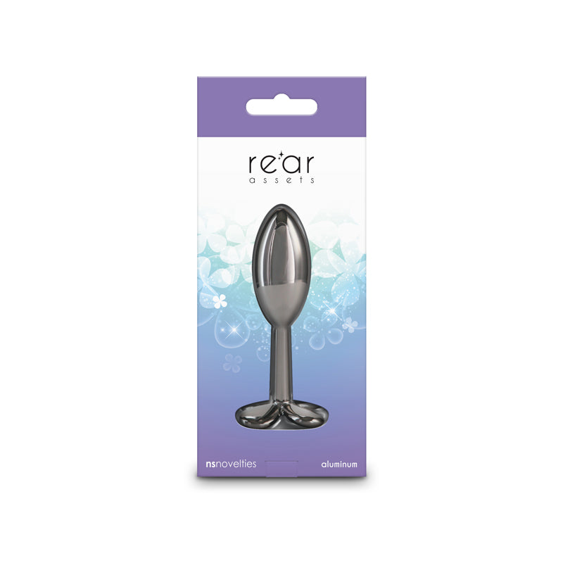 Rear Assets Clover - Gunmetal - Gunmetal 9.2 cm Metallic Butt Plug - NSN-0967-29