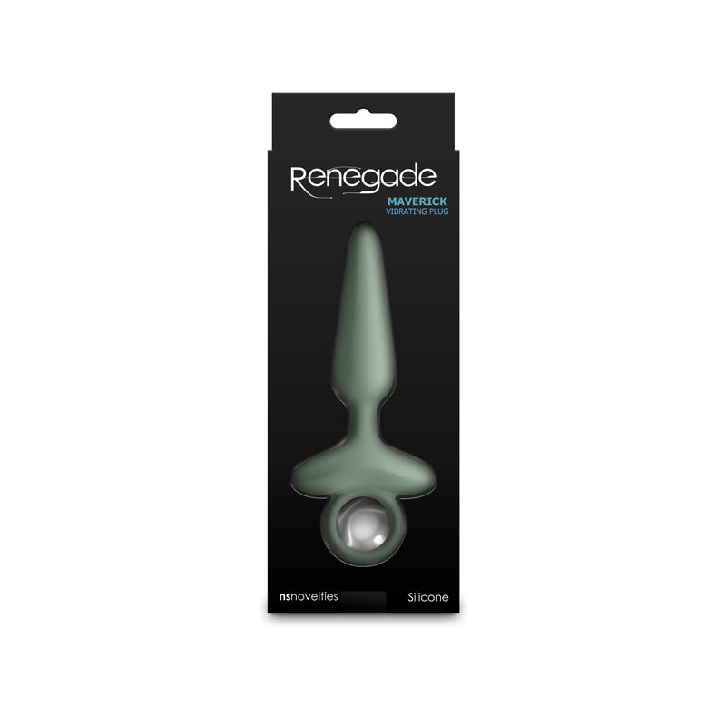 Renegade Maverick - Sage - Green 15 cm USB Rechargeable Vibrating Butt Plug - NSN-1132-48