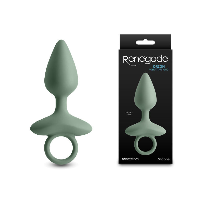 Renegade Orion - Sage - Green 13 cm USB Rechargeable Vibrating Butt Plug - NSN-1132-58