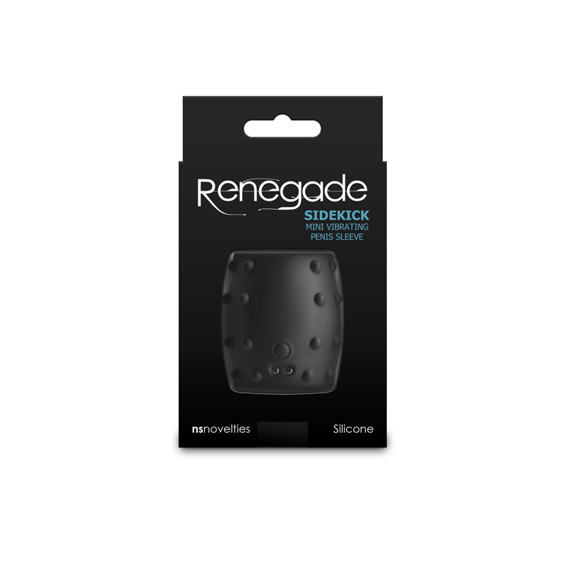 Renegade Sidekick - Black - Black USB Rechargeable Vibrating Penis Cage - NSN-1150-03
