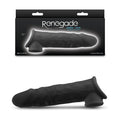 Renegade Annex - Thin - Black - Black 19.4 cm Penis Extender Sleeve - NSN-1165-03
