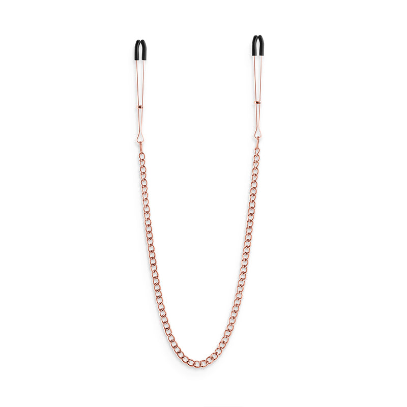 Bound Nipple Clamps - DC3 - Rose Gold - Rose Gold Nipple Clamps with Chain - NSN-1303-12