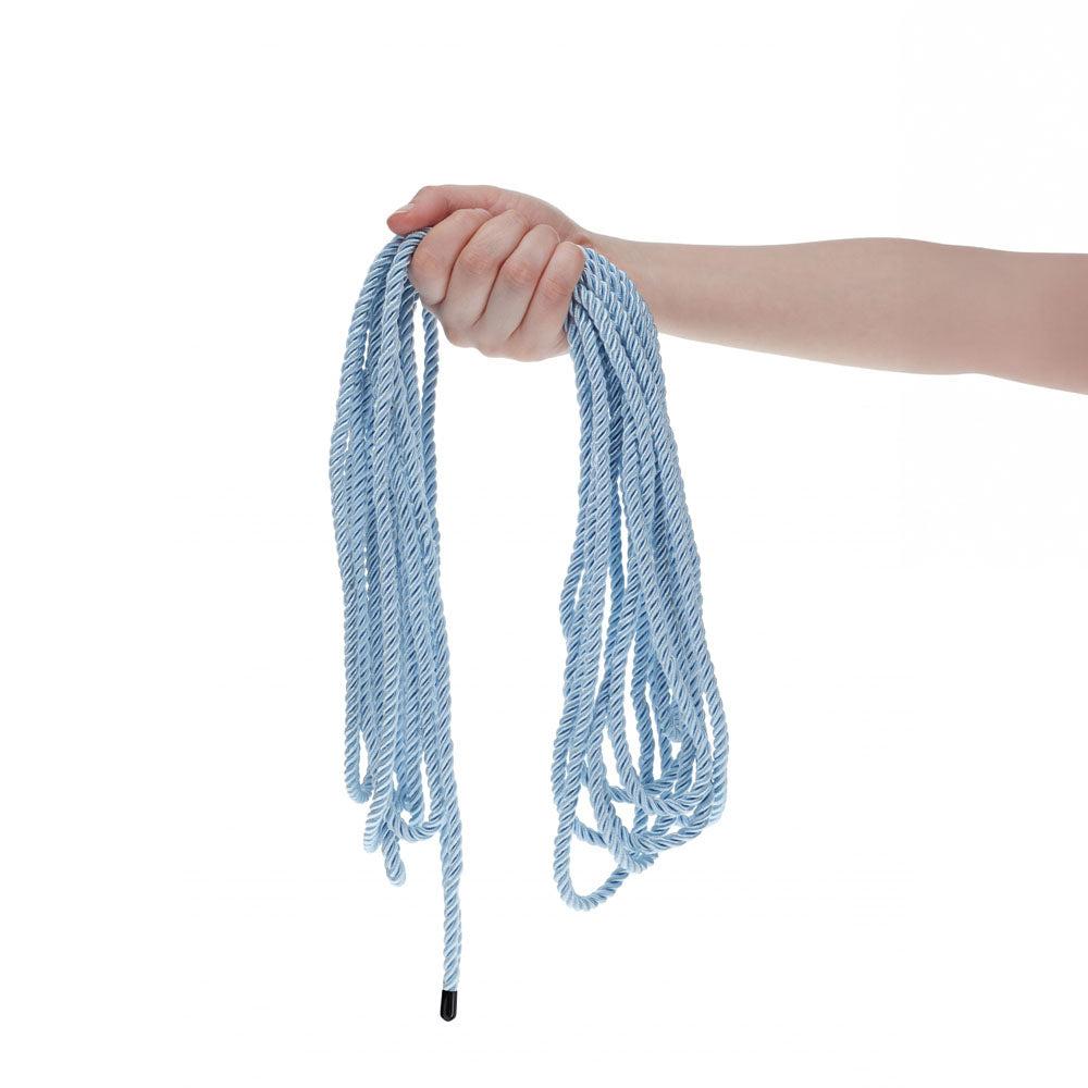 OUCH! Bondage Rope - 10 M - Powder Blue - Powder Blue Nylon Bondage Rope - 10 metre Length - OU1058PBLU