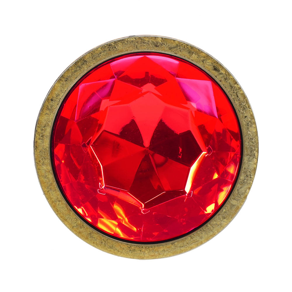 OUCH! Milan Collection - Metal Anal Plug Set - Gold - Gold Butt Plugs with Gem Bases - Set of 3 Sizes - OU1059GLD