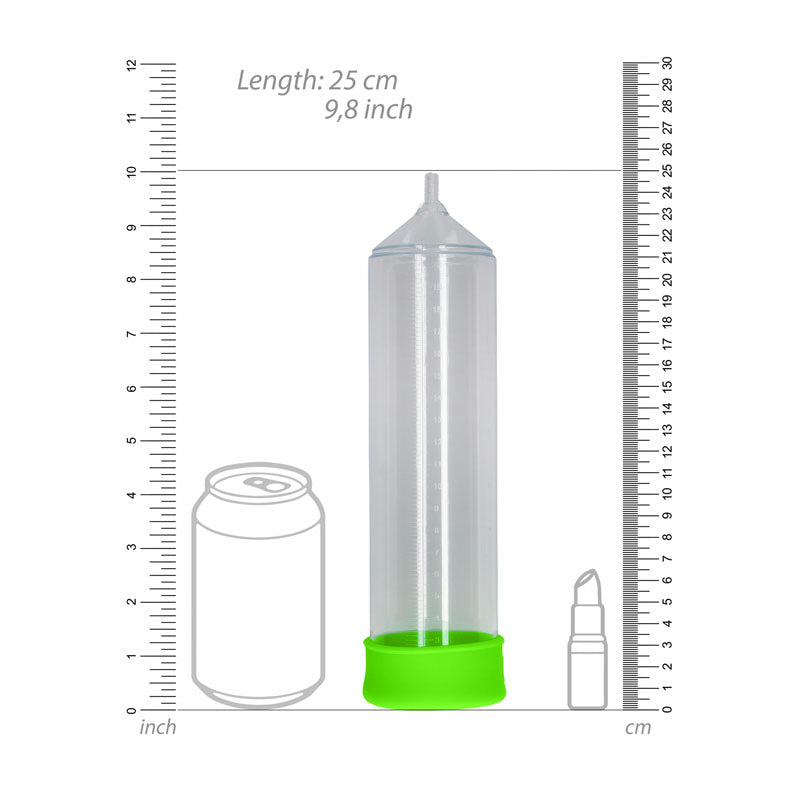 OUCH! Glow In The Dark Comfort Beginner Pump - Clear/Glow Penis Pump - OU786GLO