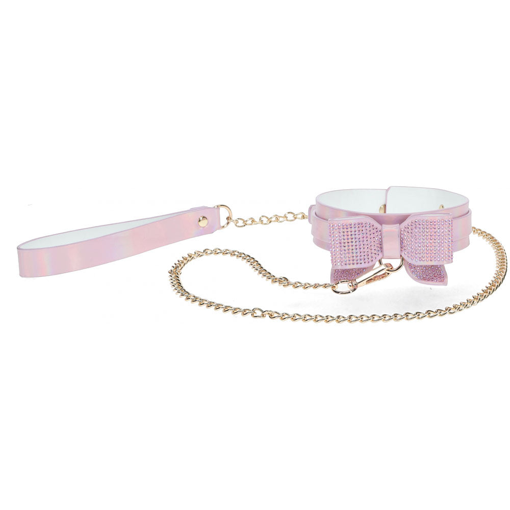 OUCH! Paris Collection - Collar with Leash - Pink Restraint - OU980PNK