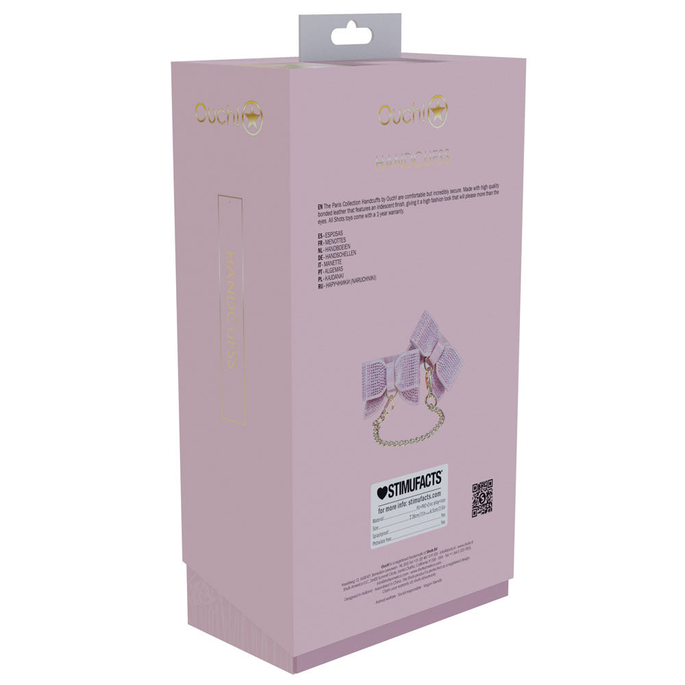 OUCH! Paris Collection - Handcuffs - Pink Restraints - OU981PNK