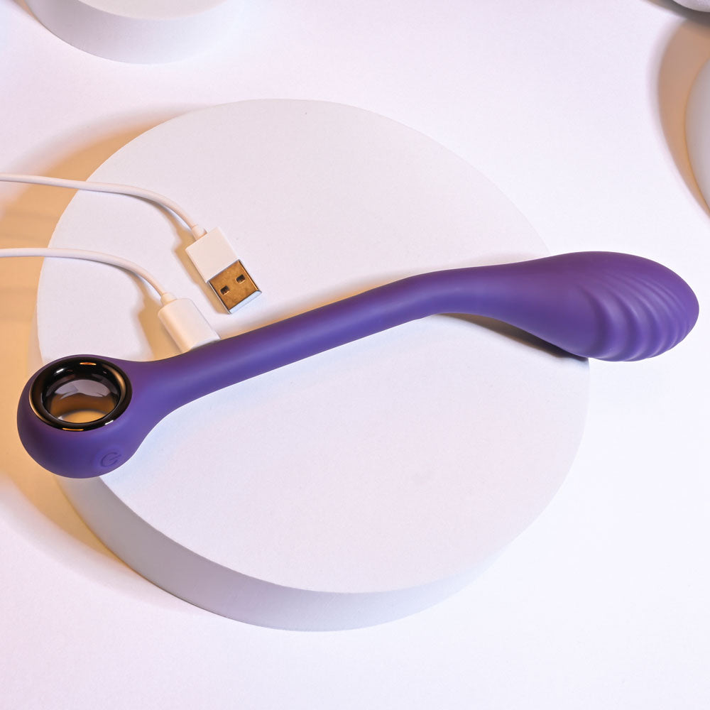 Playboy Pleasure SPOT ON - Purple 22.6 cm USB Rechargeable Poseable G-Spot Vibrator - PB-RS-1621-2