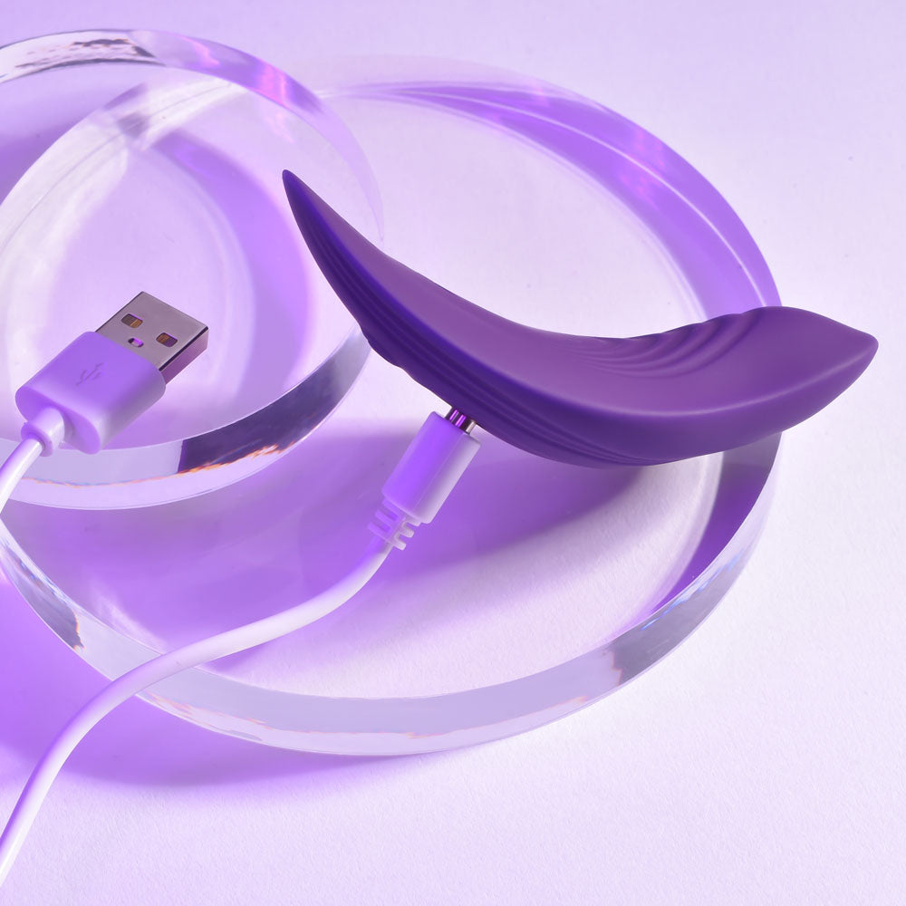 Playboy Pleasure OUR LITTLE SECRET - Purple USB Rechargeable Panty Vibrator with Wireless Remote Control - PB-RS-2277-2
