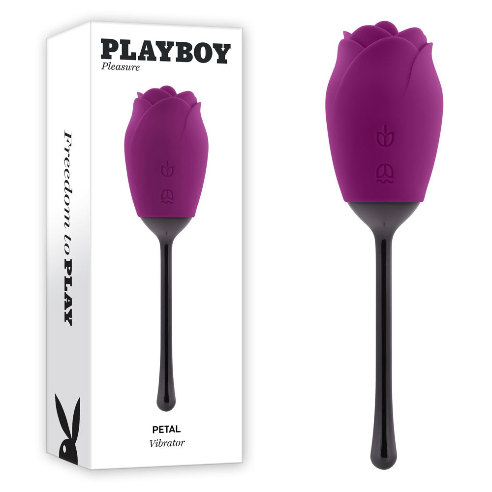 Playboy Pleasure PETAL - Purple USB Rechargeable Flicking Stimulator - PB-RS-2284-2
