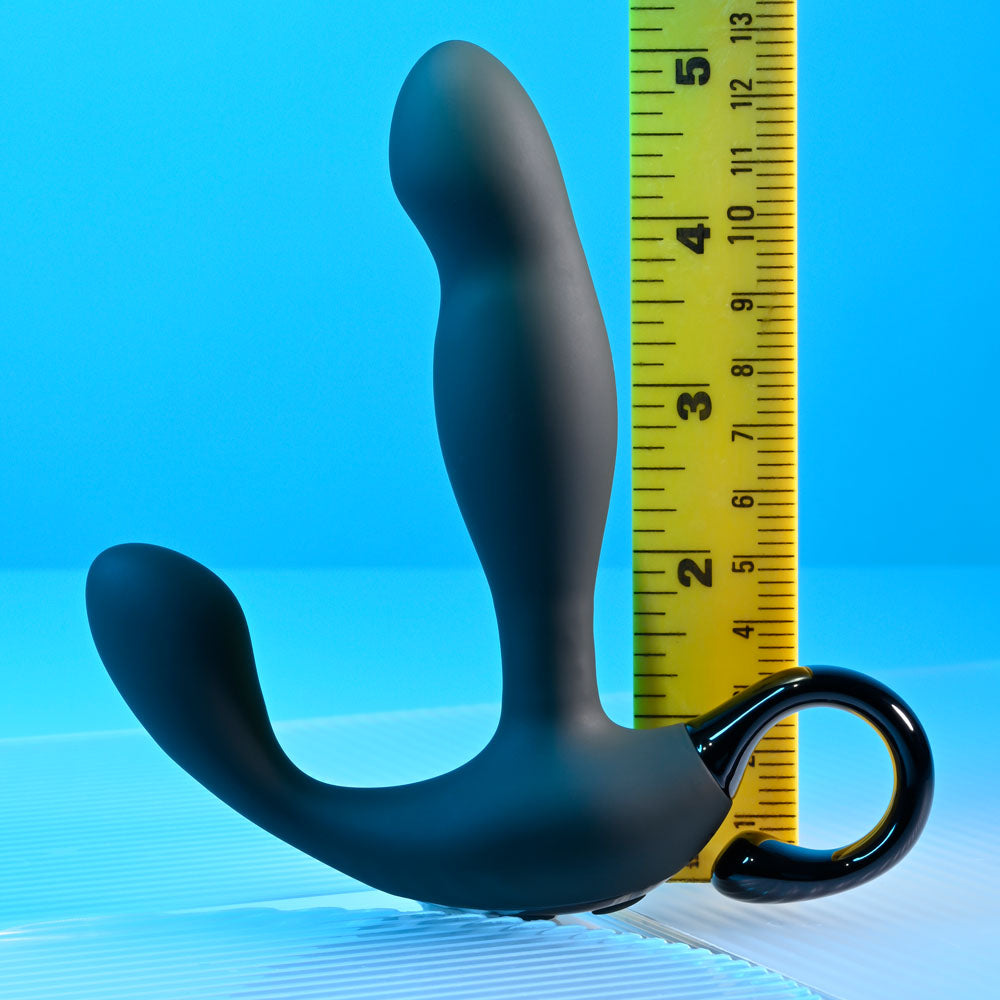Playboy Pleasure COME HITHER - Black 13.2 cm USB Rechargeable Vibrating Prostate Massager with Wireless Remote Control - PB-RS-2383-2