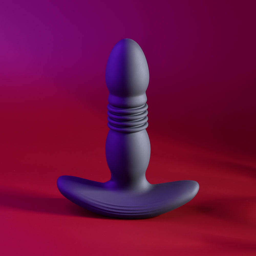 Playboy Pleasure TRUST THE THRUST - Black 13.7 cm USB Rechargeable Thrusting Butt Plug with Wireless Remote - PB-RS-2420-2