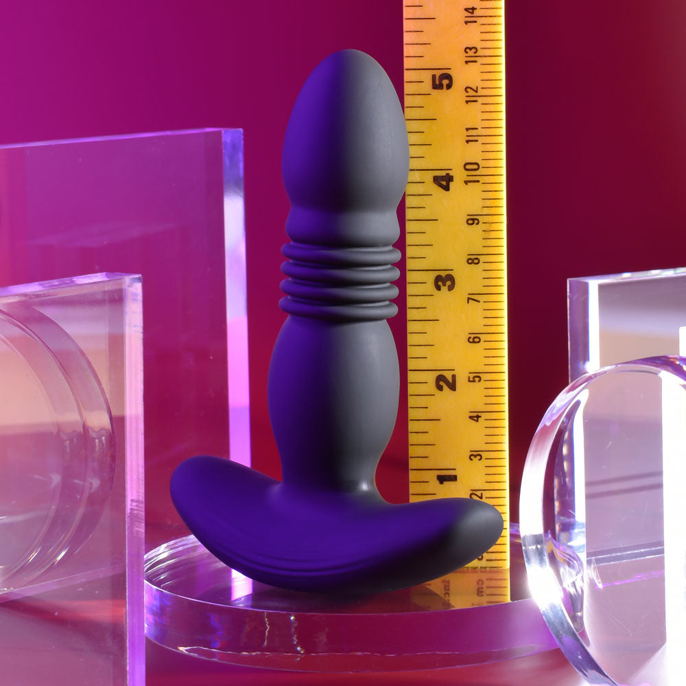Playboy Pleasure TRUST THE THRUST - Black 13.7 cm USB Rechargeable Thrusting Butt Plug with Wireless Remote - PB-RS-2420-2