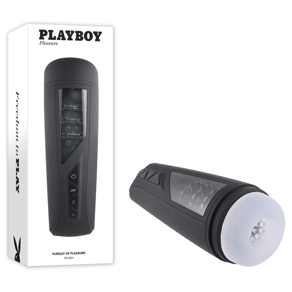 Playboy Pleasure PURSUIT OF PLEASURE - USB Rechargeable Vibrating Stroker - PB-RS-2437-2