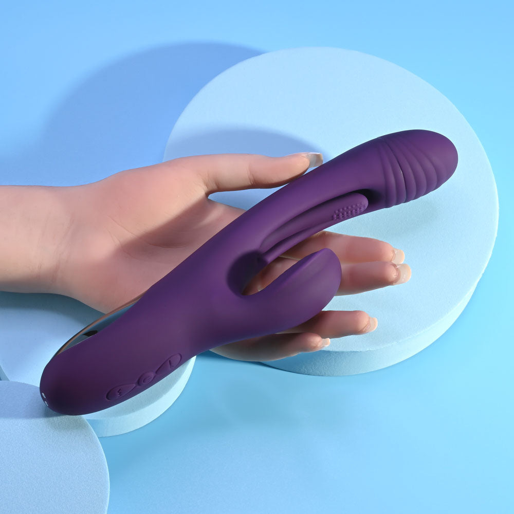 Playboy Pleasure THE THRILL - Purple 24.4 cm USB Rechargeable Rabbit Vibrator - PB-RS-3175-2