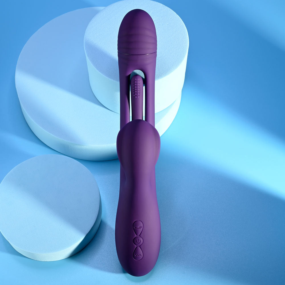 Playboy Pleasure THE THRILL - Purple 24.4 cm USB Rechargeable Rabbit Vibrator - PB-RS-3175-2