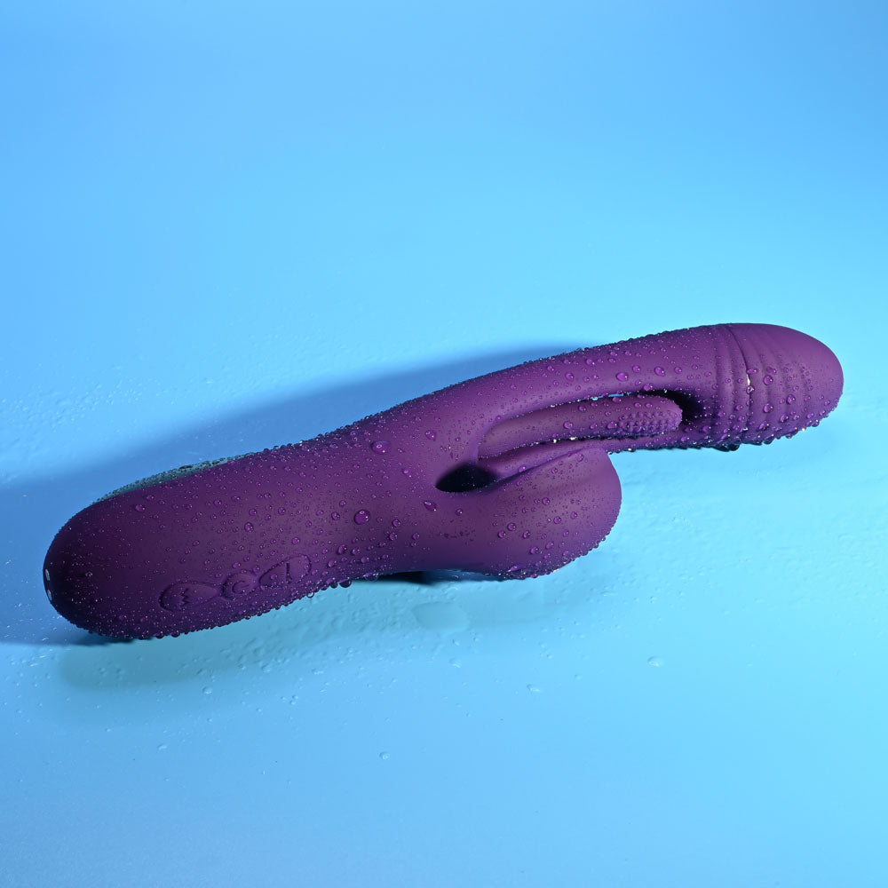 Playboy Pleasure THE THRILL - Purple 24.4 cm USB Rechargeable Rabbit Vibrator - PB-RS-3175-2