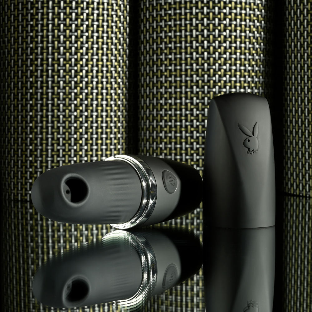 Playboy Pleasure EXCURSION - Black 14.2 cm USB Rechargeable Suction Stimulator - PB-RS-4646-2