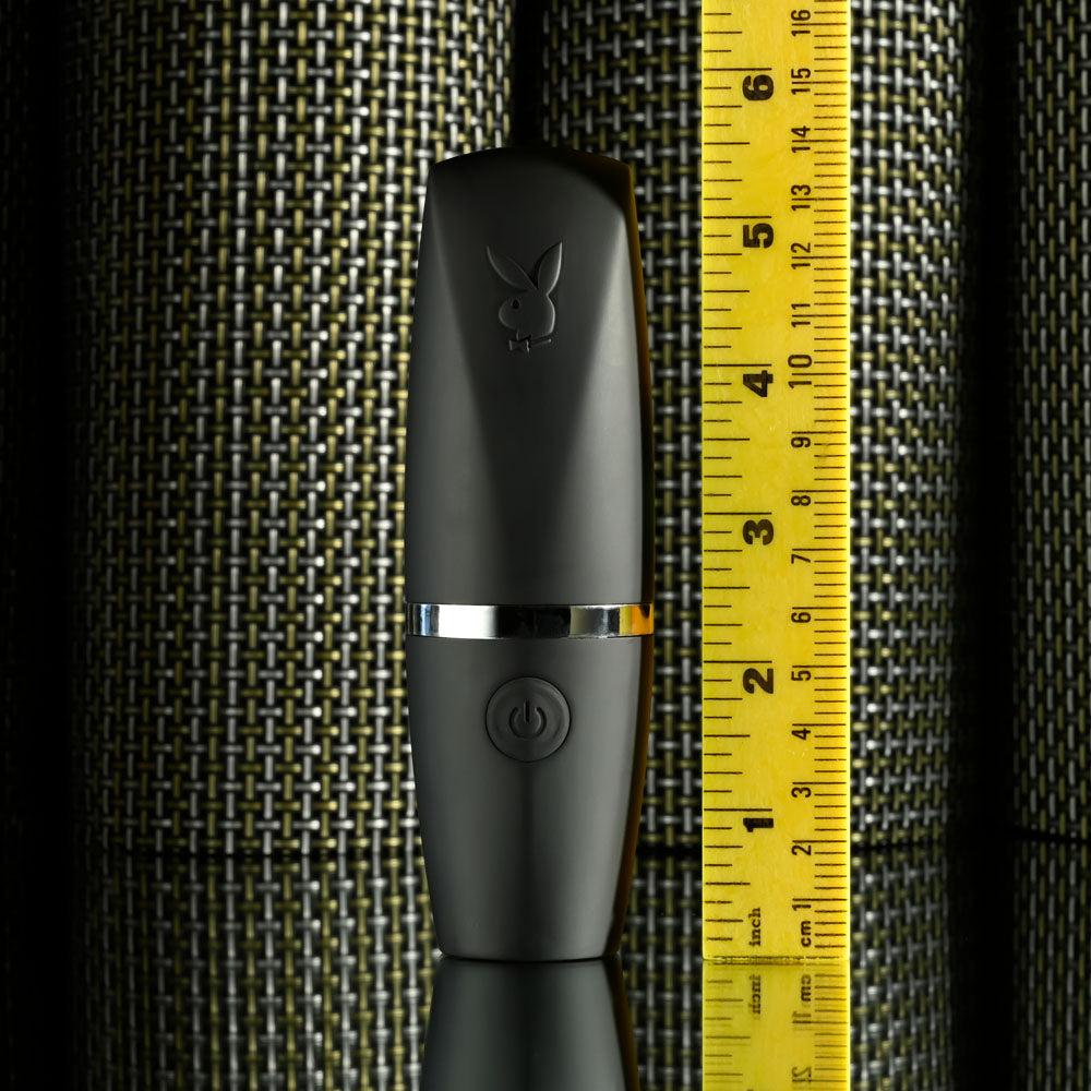 Playboy Pleasure EXCURSION - Black 14.2 cm USB Rechargeable Suction Stimulator - PB-RS-4646-2