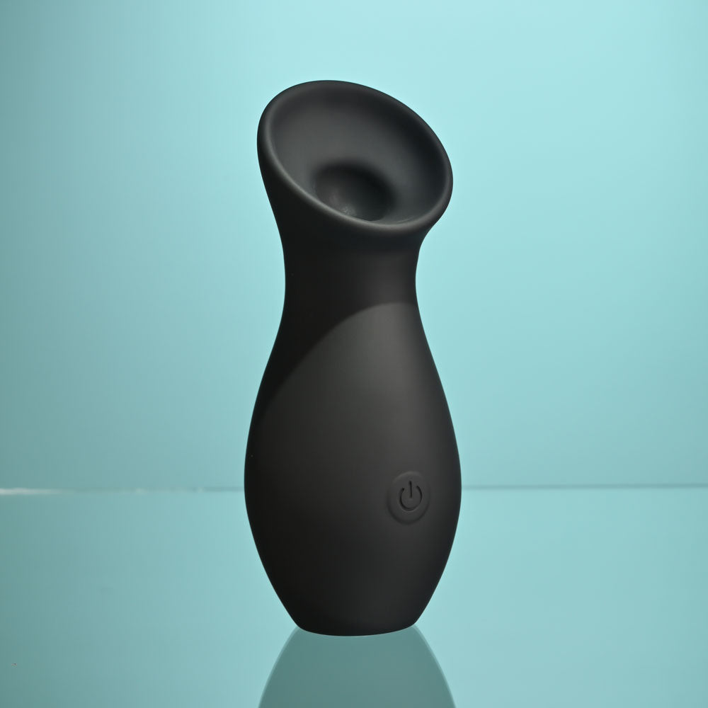 Playboy Pleasure THE JET SET - SUCKER - Black 10.3 cm Sucking Stimulator with Rechargeable Charging Case - PB-RS-5261-2